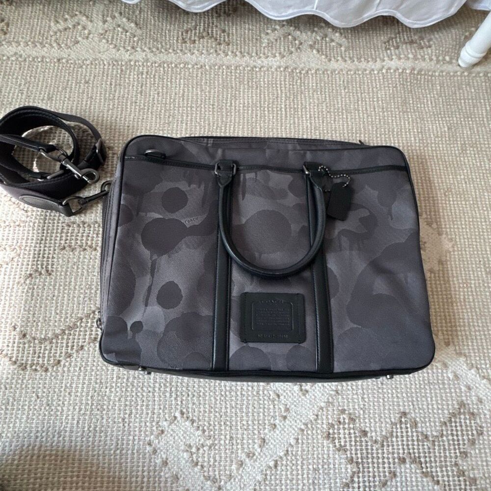 Coach Metropolitan Slim Briefcase With Camo Print - Picture 4 of 16